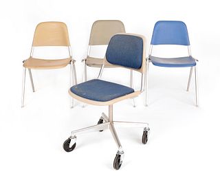 Five Albinson office chairs.