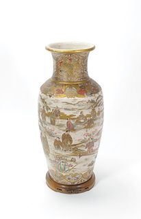 Large Satsuma vase, early 20th c., 17 3/4" h.