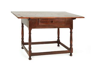 Pennsylvania pine tavern table, ca. 1800, with a s