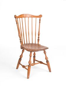 Windsor fanback side chair, branded E.B. Tracy.