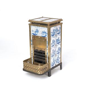 Murdock Parlor Grate Co. stove with Delft tiles, 2