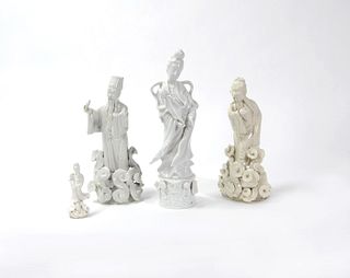 Four porcelain oriental figures, early 20th c., ta