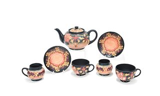 Moorcroft pottery tea service, 20th c., with the o
