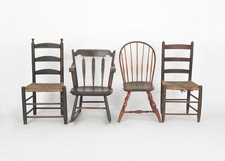 New England bowback windsor chair, late 18th c., t