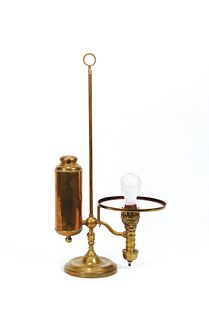 Brass student lamp.