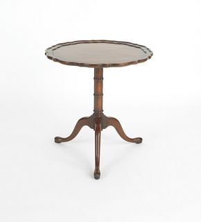 Chippendale style piecrust table, 25" h., 24" w.