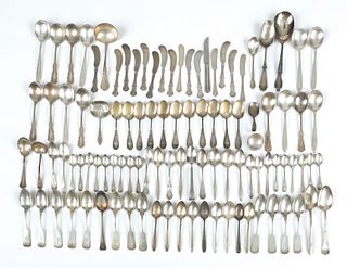 Group of silver, coin silver, and silver plated ta