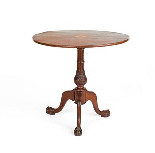 Chippendale style mahogany tea table, ca. 1920, wi