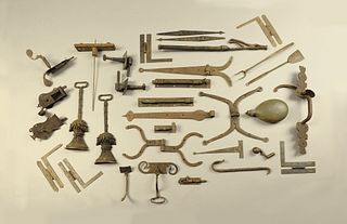 Collection of metalware to include iron locks, hin