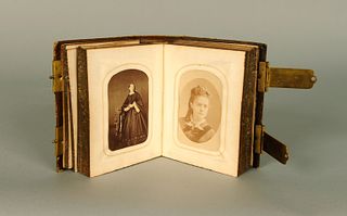Early photo album including several military CDVs.