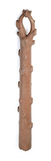 Cast iron tree trunk hitching post, 19th c.