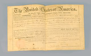 Printed land grant signed by James K. Polk dated O