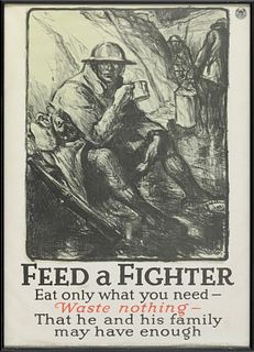 Two WWI propaganda posters, 28 1/4" x 20".