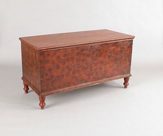 Pennsylvania painted blanket chest, 19th c., 26" h