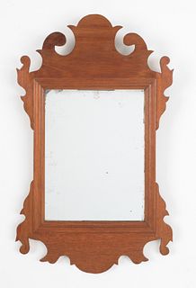 Chippendale style mahogany mirror, 19th c., 20" h.