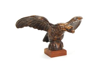 Cast iron eagle architectural ornament, 19th c., 6