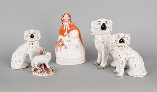 Five Staffordshire figures, 19th c., tallest - 10/