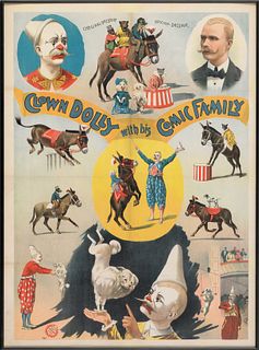 Three lithograph circus posters for Clown Dolly wi