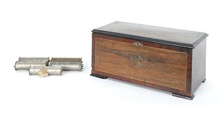 Swiss cylinder music box, late 19th c., cylinder -