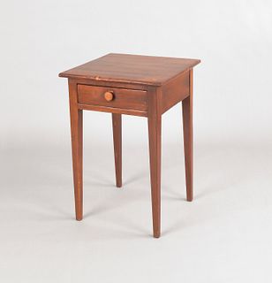 Cherry one drawer stand, 19th c., together with au