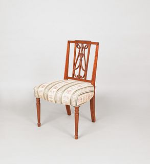 Philadelphia Federal carved mahogany dining chair,