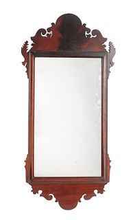 Chippendale mahogany looking glass, ca. 1800, 40".