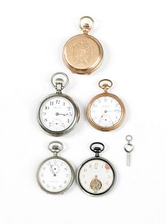 Five pocket watches to include Standard; J.F. Gier