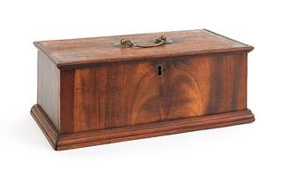 Miniature walnut blanket chest, 19th c., 5 1/2" h.