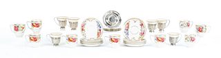 Nine Rosenthal tea cups and ten saucers, 20th c.,o