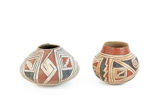 Two southwestern Native American pots, 7 1/2" h. a