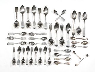 Collection of coin silver spoons to include exampl