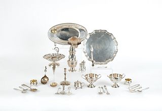 Group of silver tablewares, almost all sterling gr