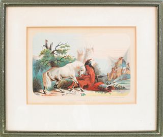 Alfred Jacob Miller chromolithograph titled Indian