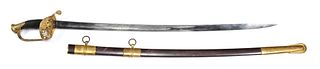 U.S. field officer's sword with German blade, blad