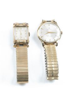 Hamilton 14k gold wristwatch, together with a Witt