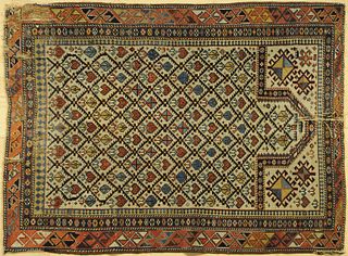 Shirvan prayer rug ca. 1900, 5' x 3' 7".