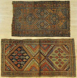 Two Hamadan carpets, ca. 1920, 6' x 4' and 7' 6" x