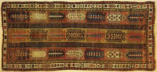 Kazak carpet, ca. 1900, 11' 4" x 5' 3".