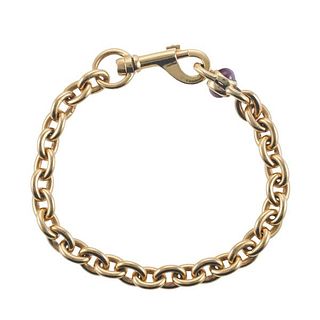 18k Gold Ruby Link Bracelet 