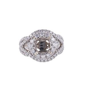 Gabriel &amp; Co 18k Gold Diamond Engagement Ring Setting