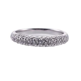 Platinum Diamond Wedding Half Band Ring