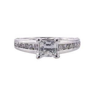 14k Gold Princess Diamond Engagement Ring