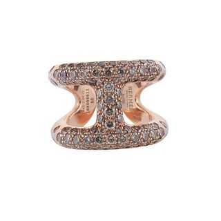 Hermes Osmose Fancy Diamond 18k Rose Gold Ring