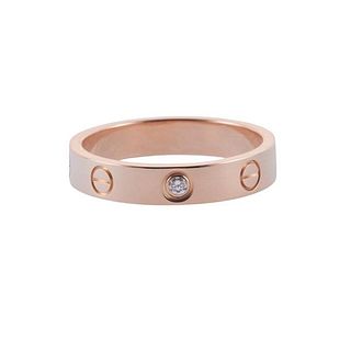 Cartier Love Diamond Gold Band Ring