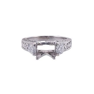 18k Gold Diamond Engagement Ring Setting