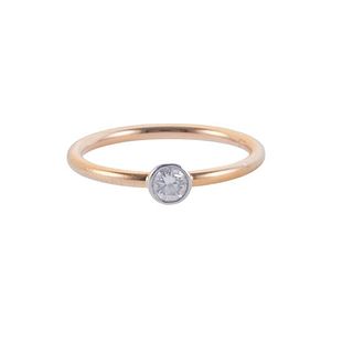 Tiffany &amp; Co 18k Gold Platinum Diamond Engagement Ring