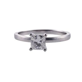 GIA 0.80ct F VVS2 Square Diamond Engagement Ring