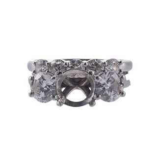 GIA 1.50cts D VS1 Diamond Platinum Engagement Wedding Bridal Ring Set