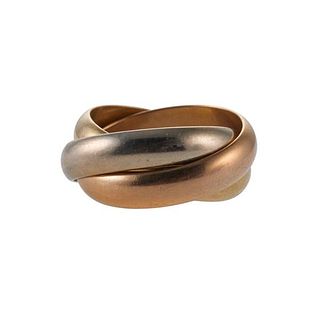 Cartier Trinity 18k Gold Rolling Band Ring Size 46