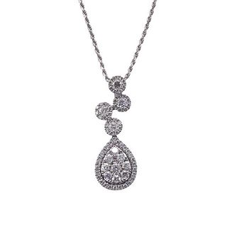 14k Gold Diamond Pendant Necklace 